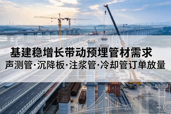 洛扎基建稳增长带动预埋监测管材需求，声测管、沉降板、注浆管订单持续放量